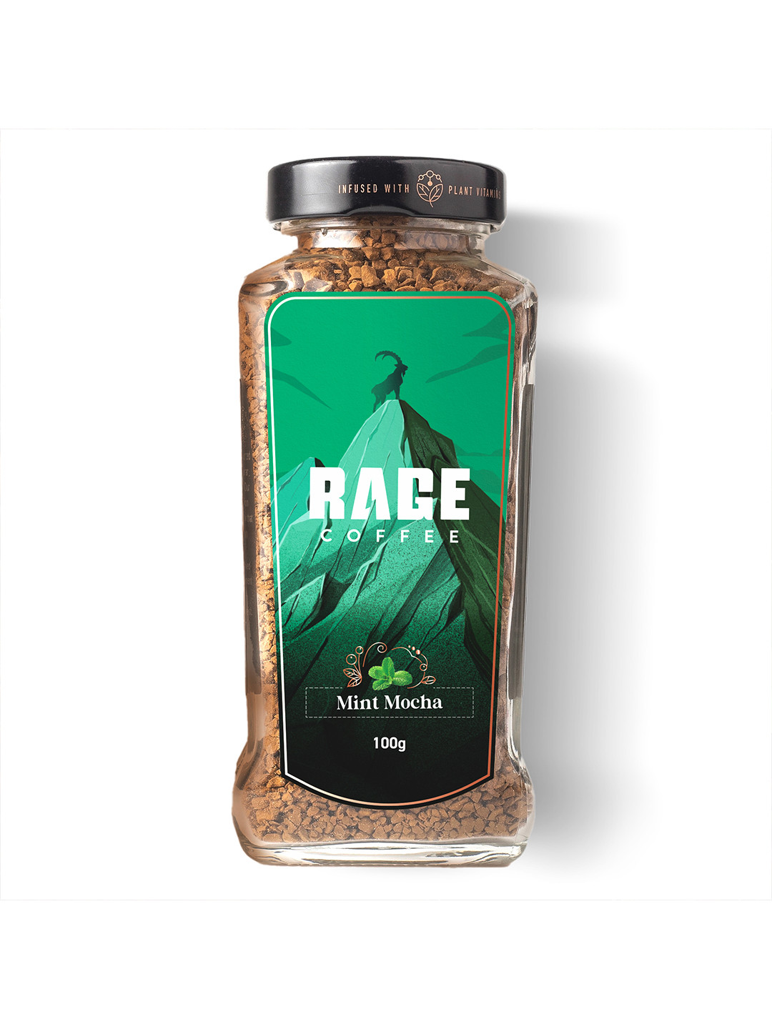 Rage Coffee Premium Arabica Instant Coffee - Mint Mocha Flavour - 100 g