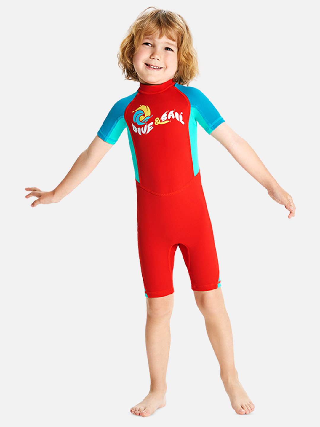 Little Surprise Box LLP Kids Printed Swimwear In Upf 50+ Fabric With Free Washbag