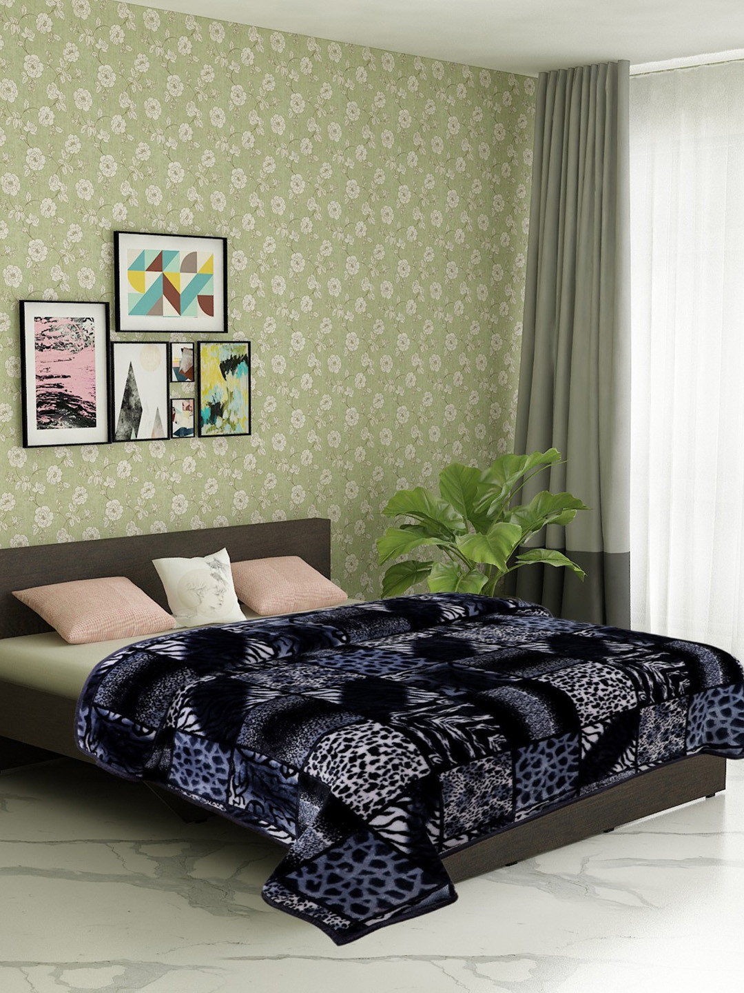 Changers Black & Grey Heavy Winter 550 GSM Double Bed Blanket