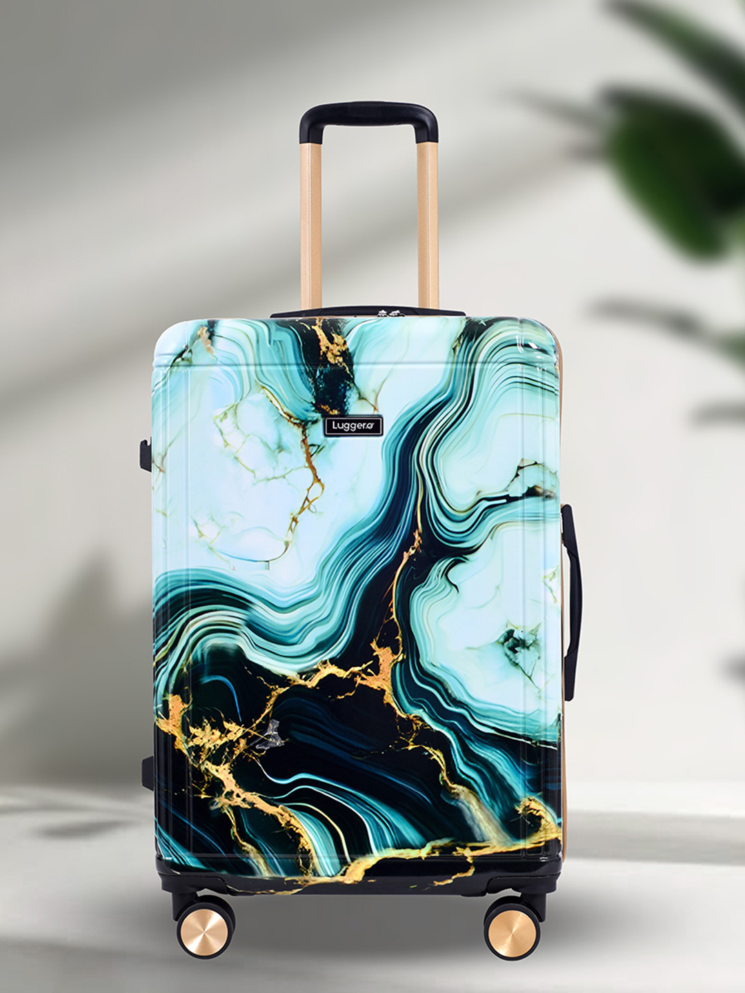 Luggero Printed Hard-Sided Large Trolley Bag