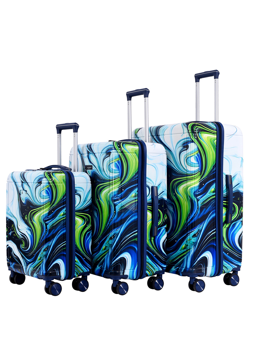 Luggero Set Of 3 Hard-Sided Trolley Bag