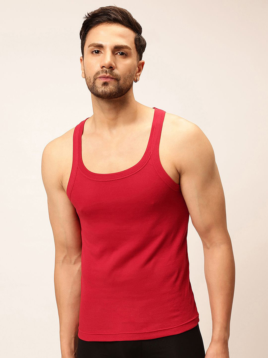 John Players Cotton Scoop Neck Innerwear Vests JVT003M09S