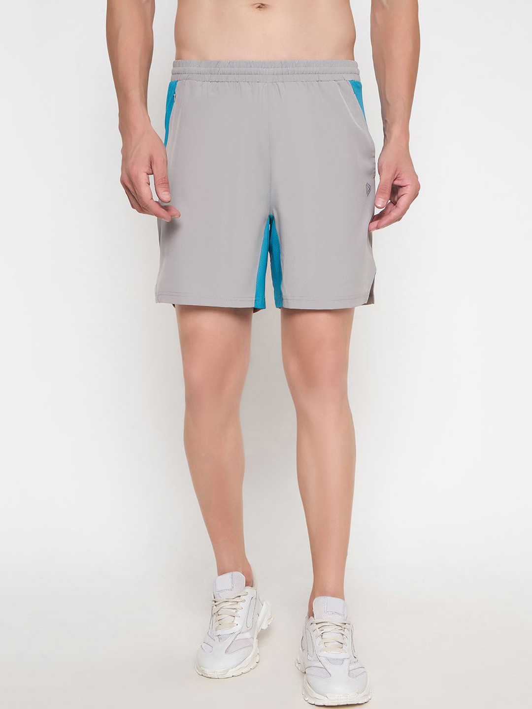 John Players Men Colourblocked Running Sports Shorts with Technology