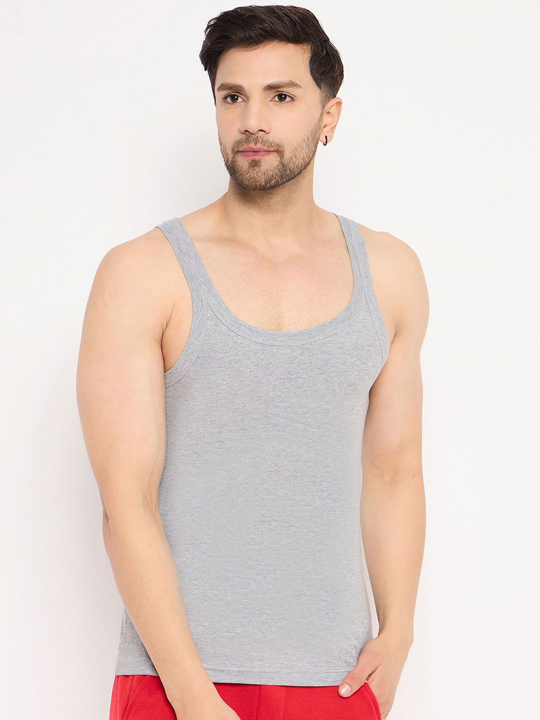 John Players Cotton Scoop Neck Innerwear Vests JVT003M01S