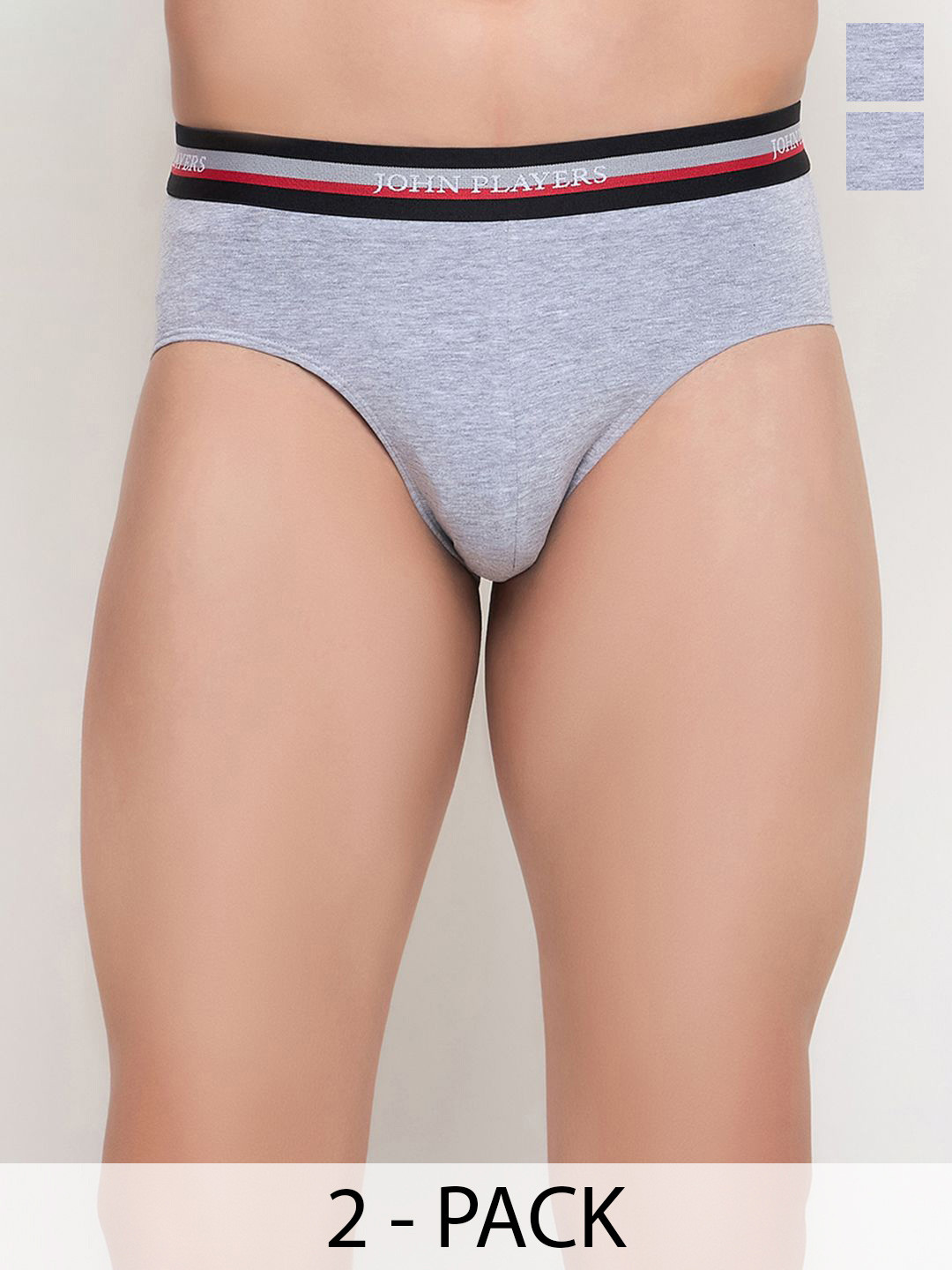 John Players Pack Of 2 Cotton Snug Fit Basic Brief JBF035M01S