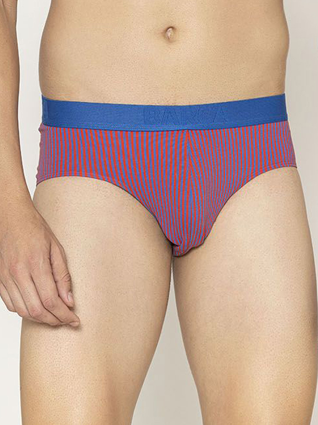 John Players Striped Cotton Basic Brief JBF047M04S