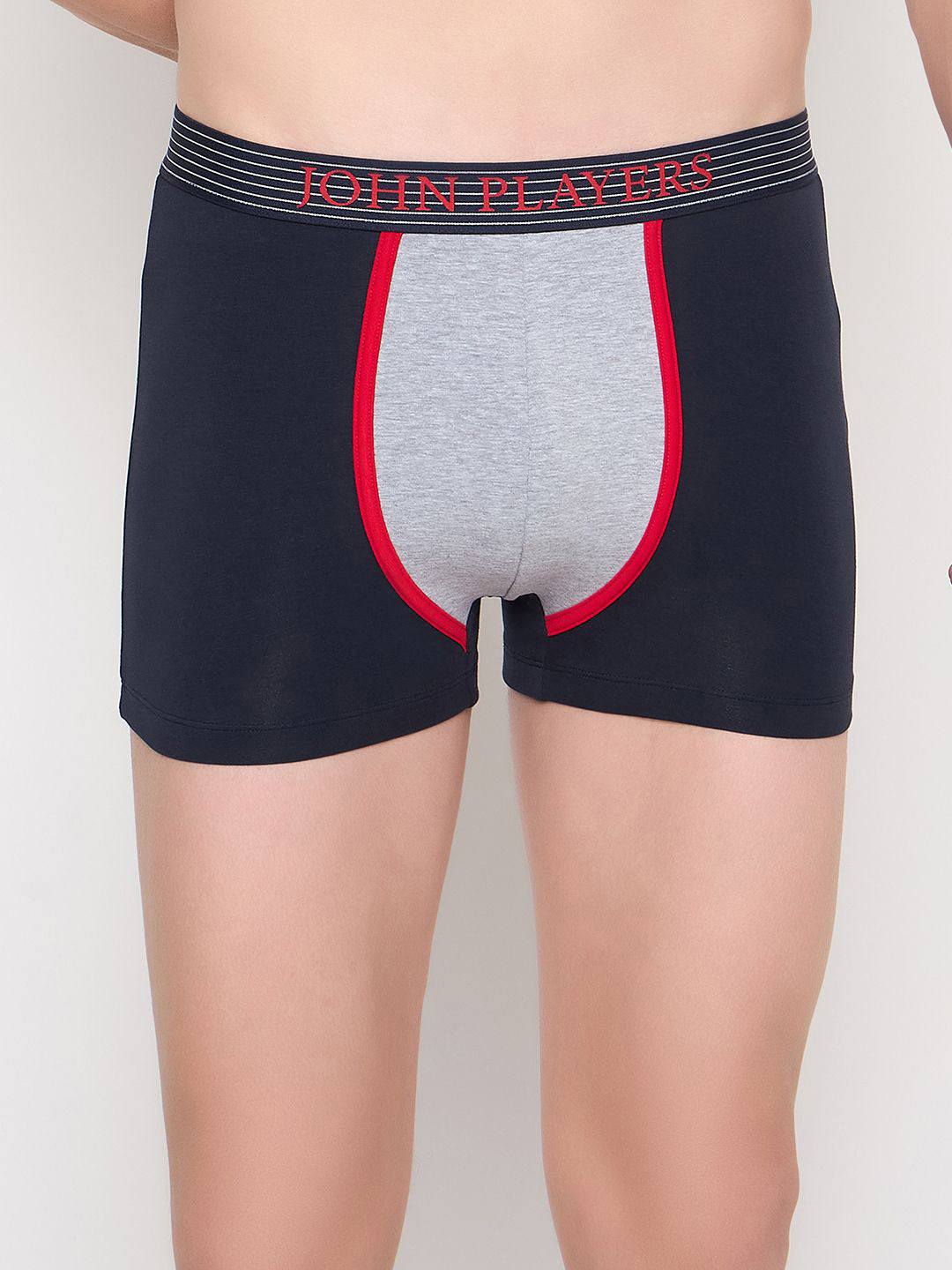 John Players Colourblocked Cotton Trunk in Dark Grey JTK042M05S