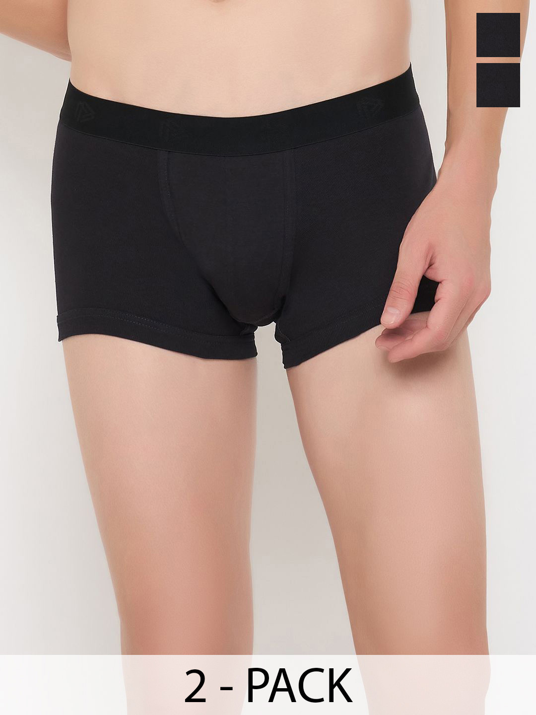John Players Pack Of 2 Cotton Mid Rise Trunks JTK404C01S