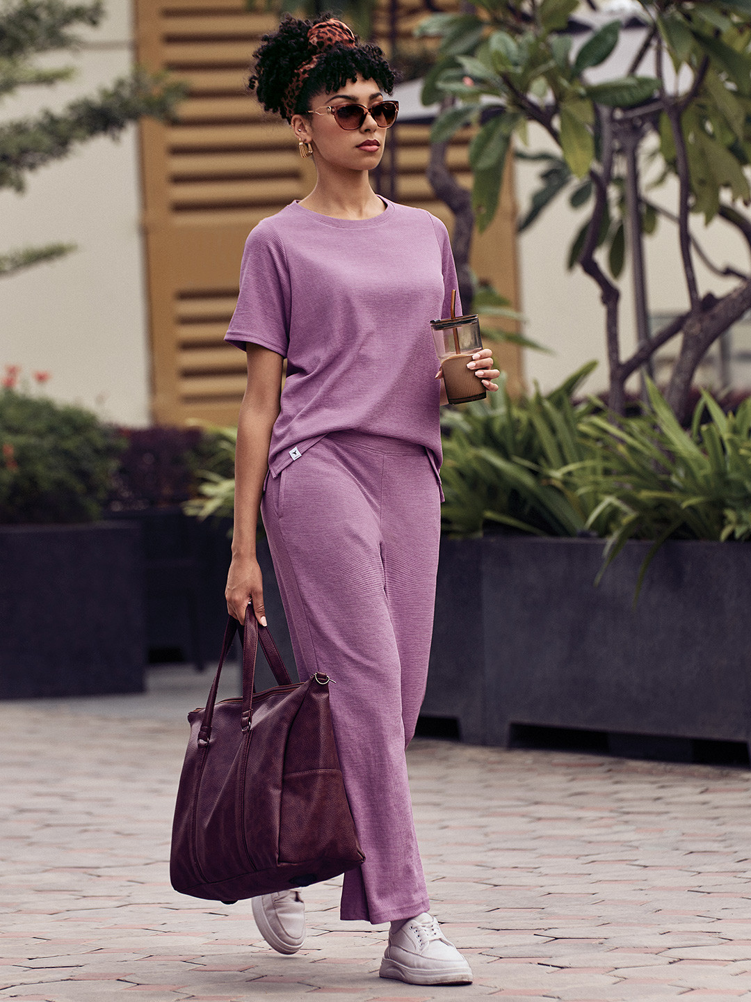 Technosport Women Relaxed Fit Trackpants with DOUBLE COOL