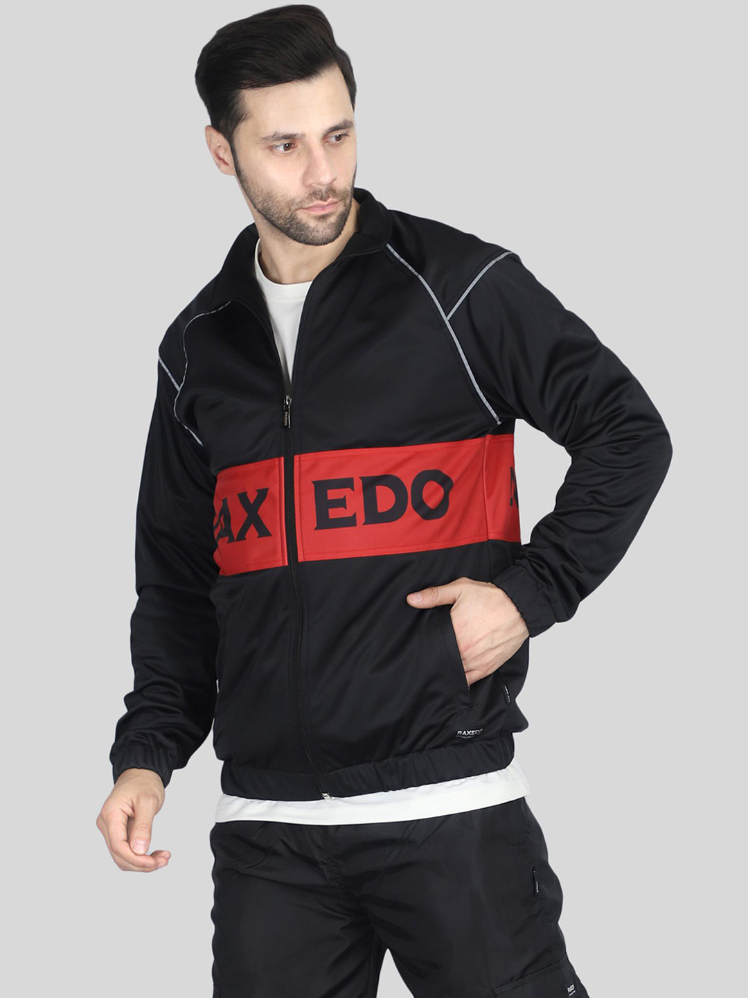 Raxedo Men Regular F1-Inspired Racing Biker Jacket