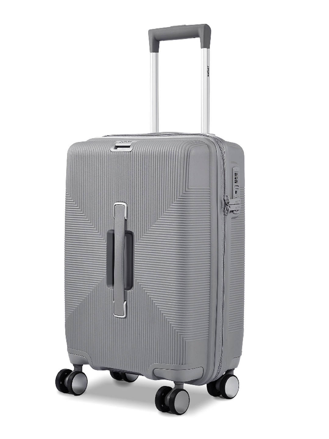 Safari Select Trunk Grey Huge Capacity with TSA Lock Polycarbonate Trolley Bag 55 Cm