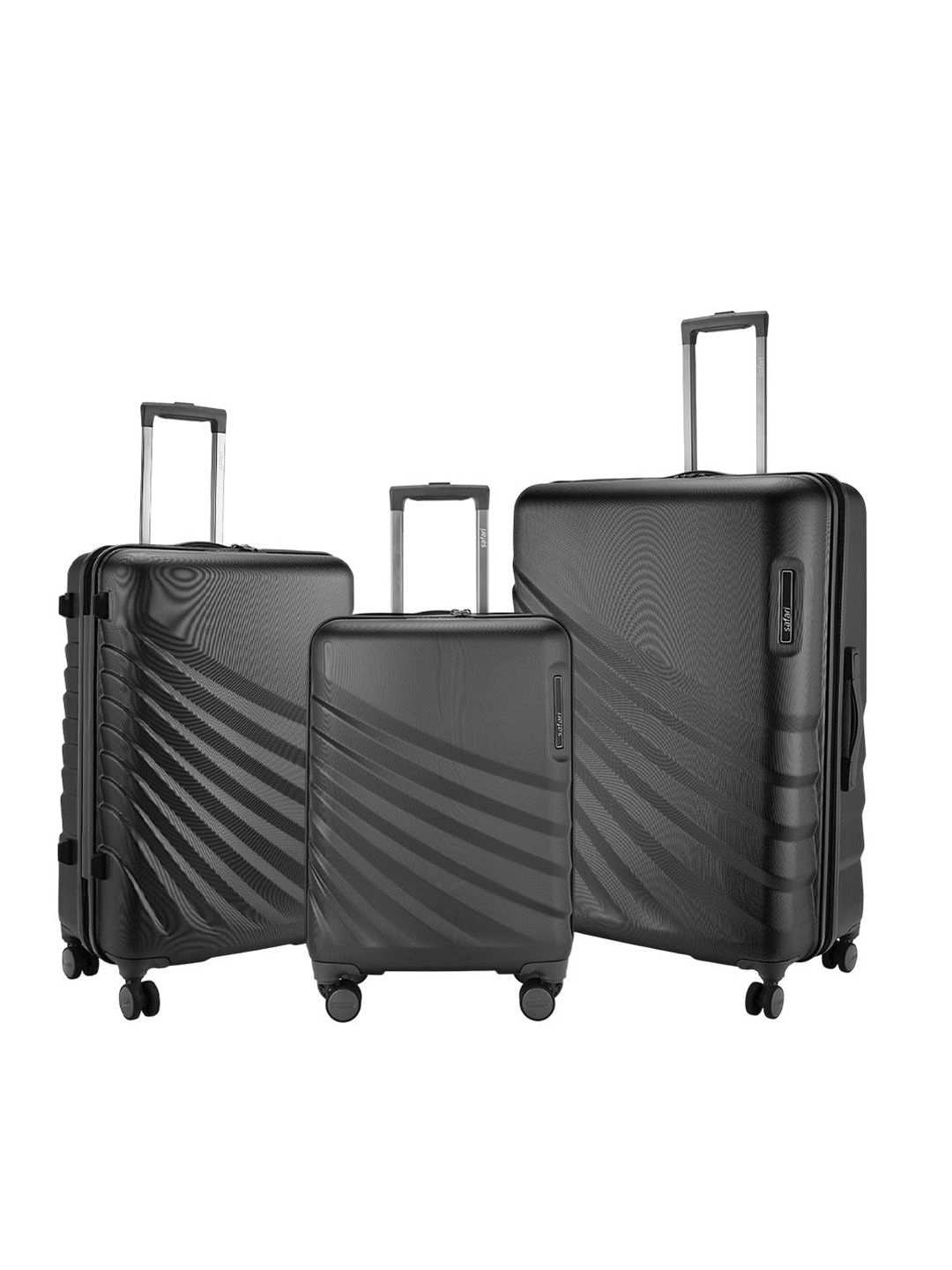 Safari Select Polaris Pro Set of 3 Textured with TSA Lock Polycarbonate Trolley Bag