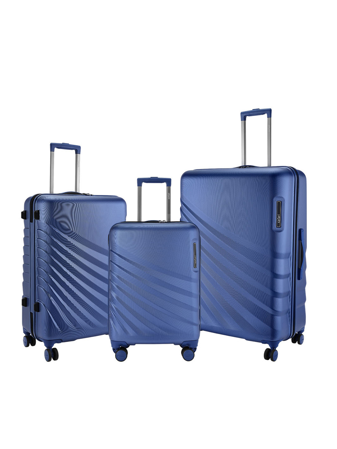 Safari Select Polaris Pro Set of 3 Textured with TSA Lock Polycarbonate Trolley Bag