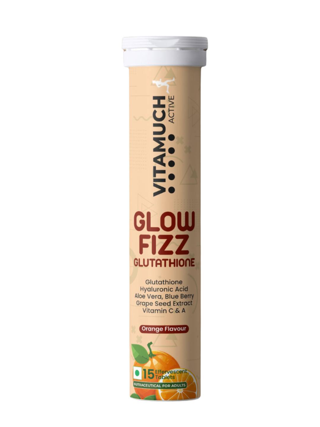 Vitamuch Glow Fizz Orange Tablets - 15 Tablets