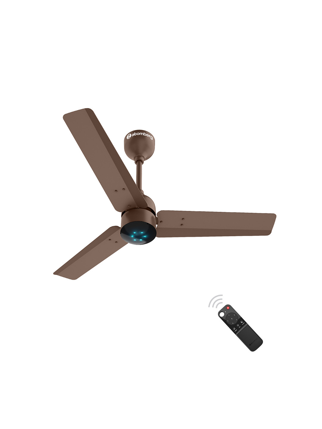 Atomberg Matte Brown Renesa 900mm BLDC Ceiling Fan with IoT & RemoteLED Indicators