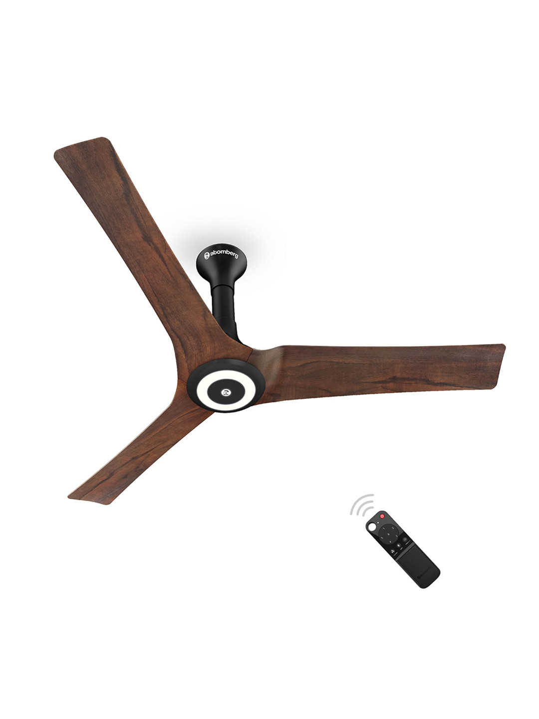 Atomberg Aris Starlight Dark Teakwood Smart 1200mm BLDC Ceiling Fan with IoT & Remote