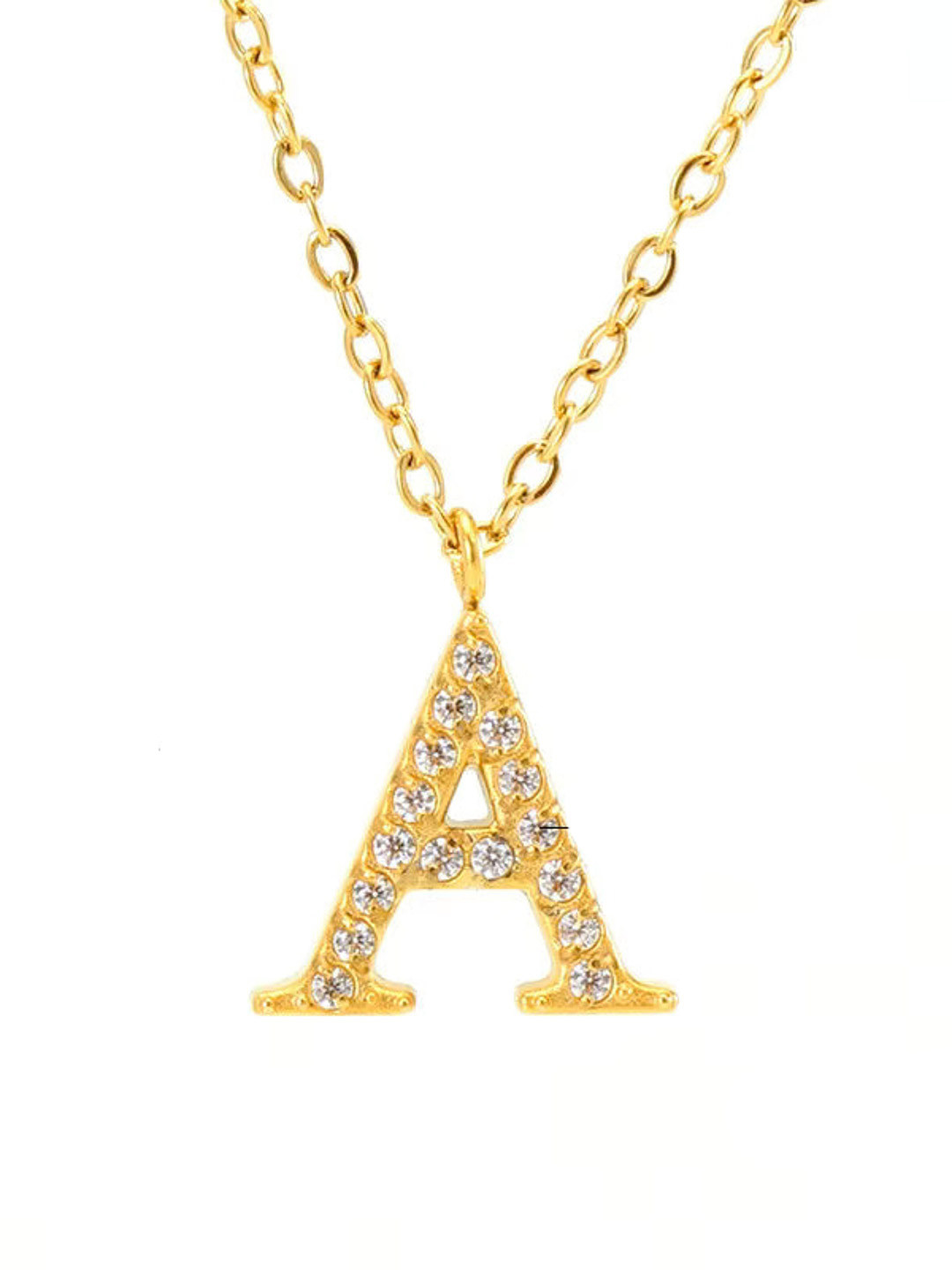 ZAISHA Gold-Plated Alphabet R Pendant With Chain