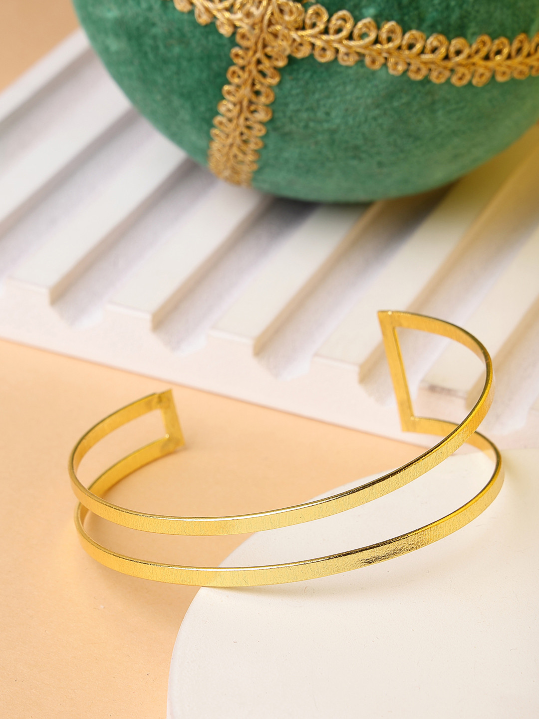 DressBerry Women Gold-plated Western Cuff Bracelet