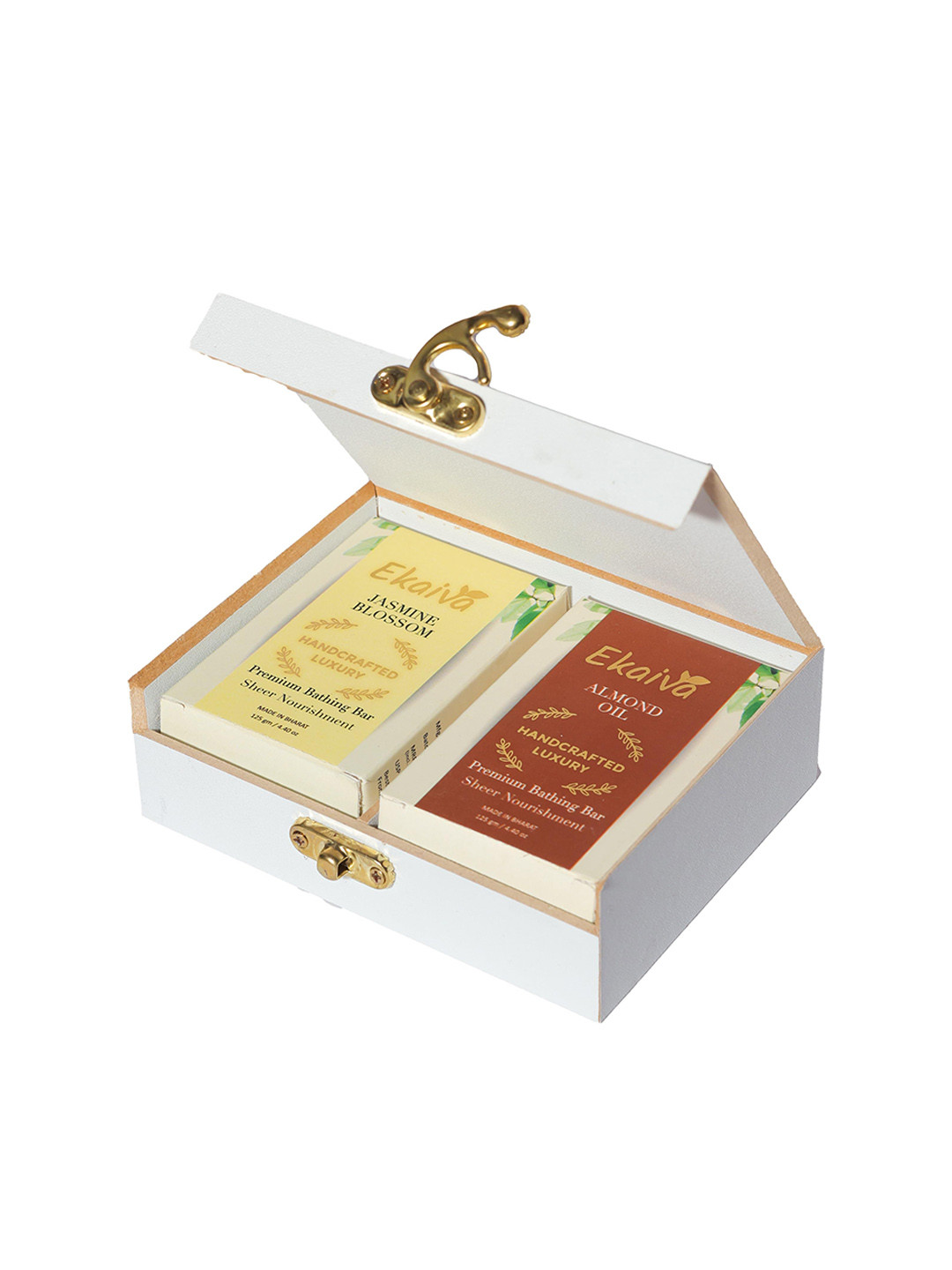 EKAIVA ORGANICS Classic Collection Set Of 2 Jasmine Blossom & Almond Oil Soaps- 125 g Each