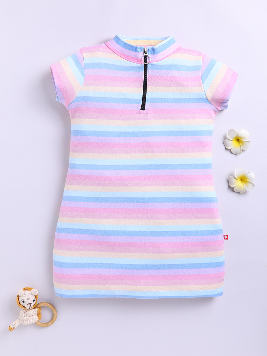 Here&Now X Game Begins Candy Striped Bodycon Dress