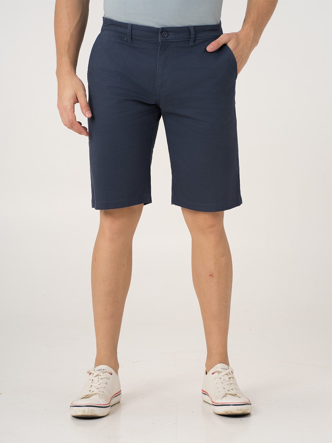 The Pant Project Men Diego Navy Regular-Fit Stretchable Chino Shorts