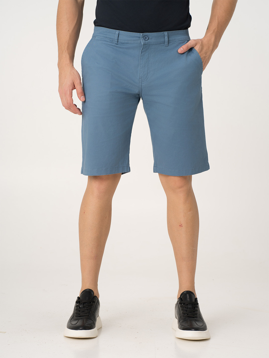 The Pant Project Men Freeda Blue Regular-Fit Stretchable Chino Shorts