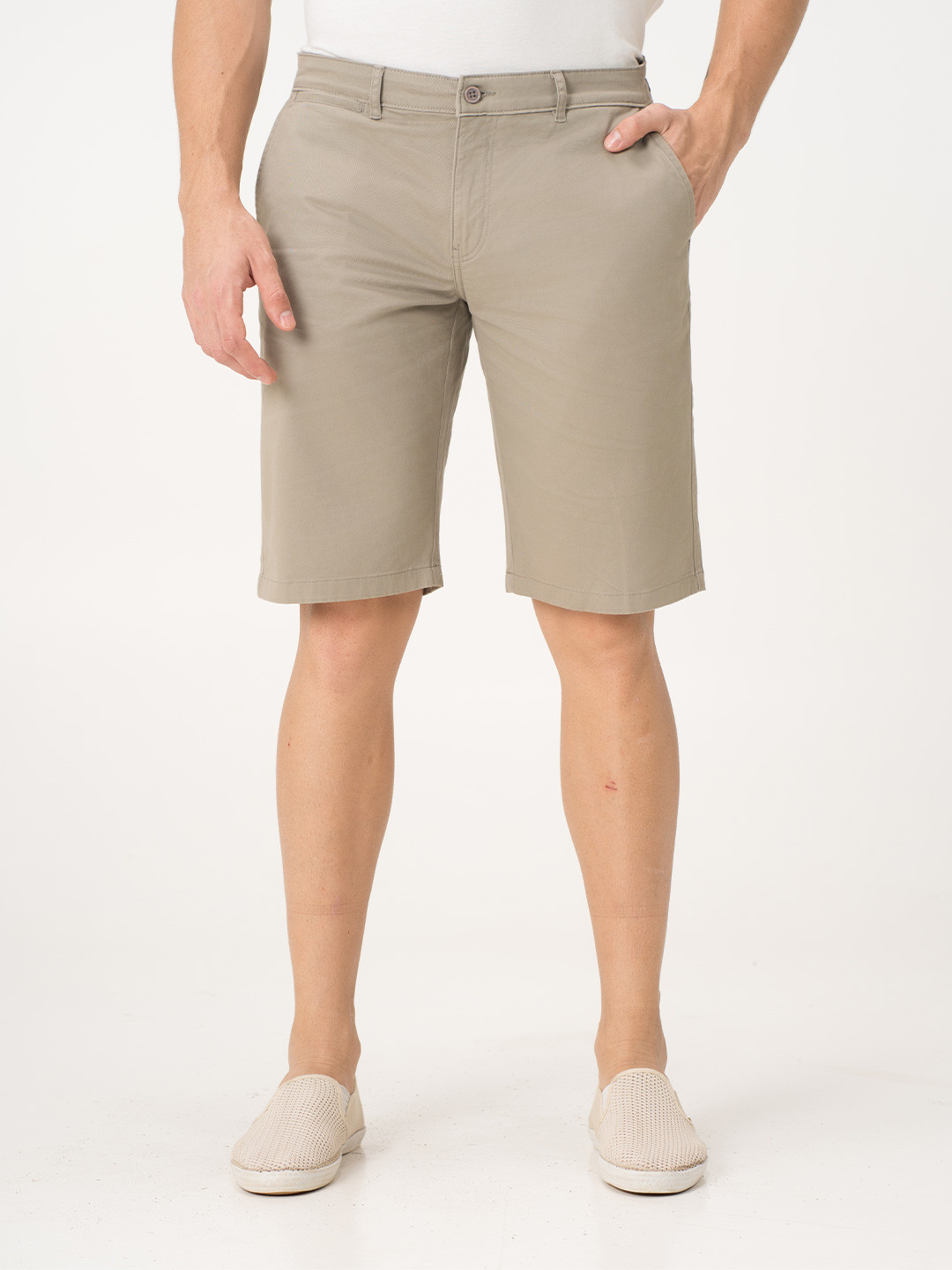 The Pant Project Men Klimt Khaki Regular-Fit Stretchable Chino Shorts