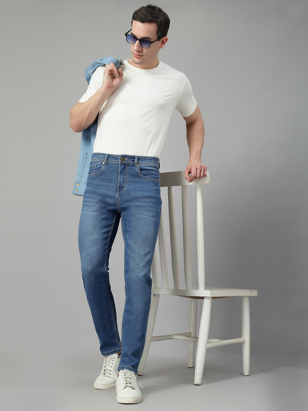 Style Quotient Men Light Fade Stretchable Denim Jeans