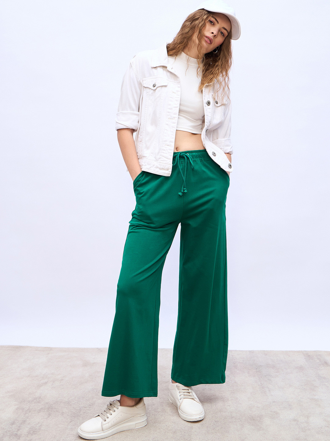 Styli Flared Elasticated Waist Band Track Pants