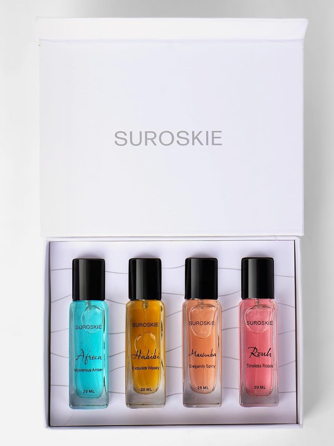 SUROSKIE Set of 4 Unisex Long Lasting Fragrance Perfume Kit  20ml Each