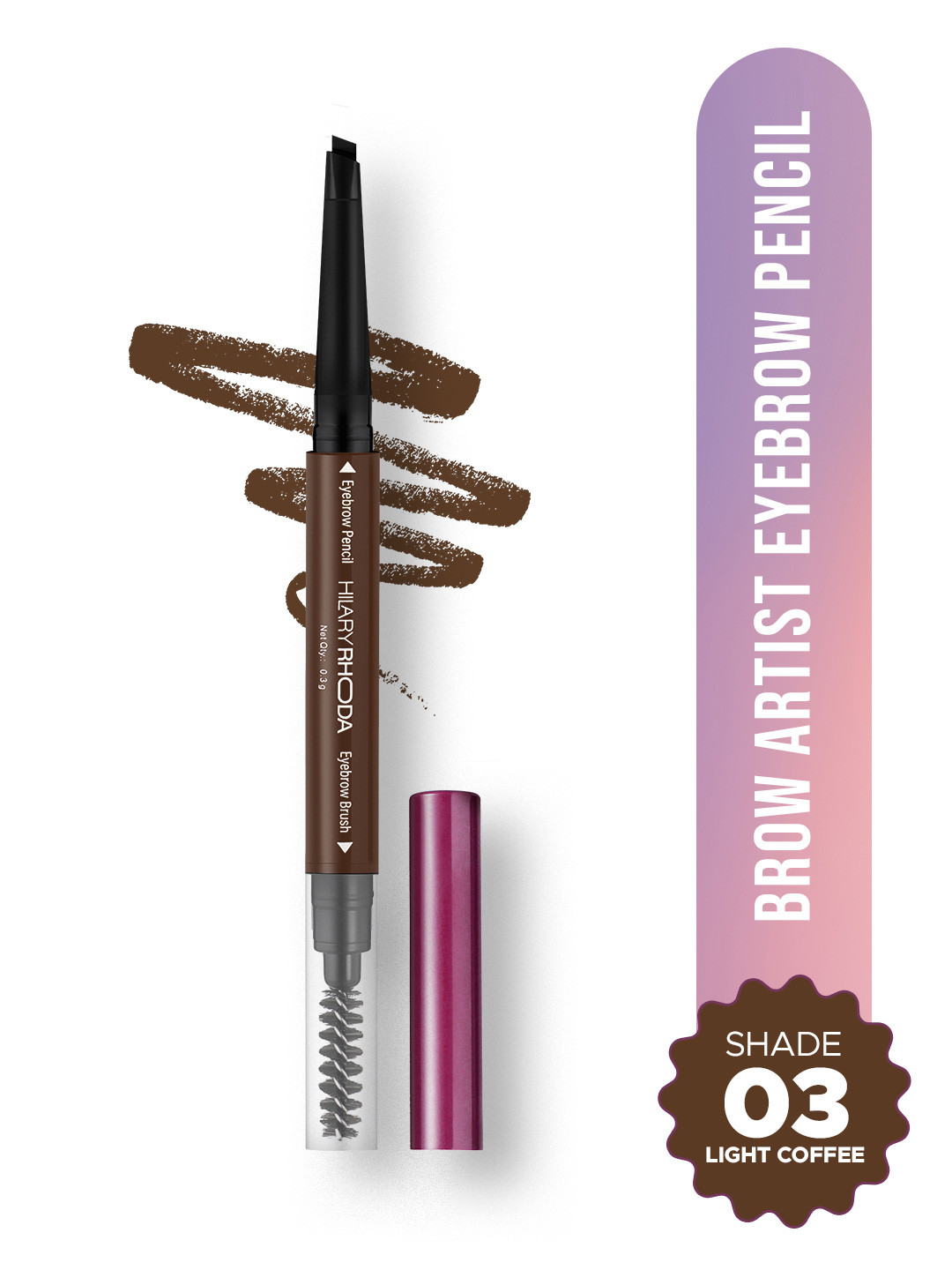 Hilary Rhoda Brow Artist Smudge-Proof & Long-Lasting Eyebrow Pencil - Light Coffee - 03