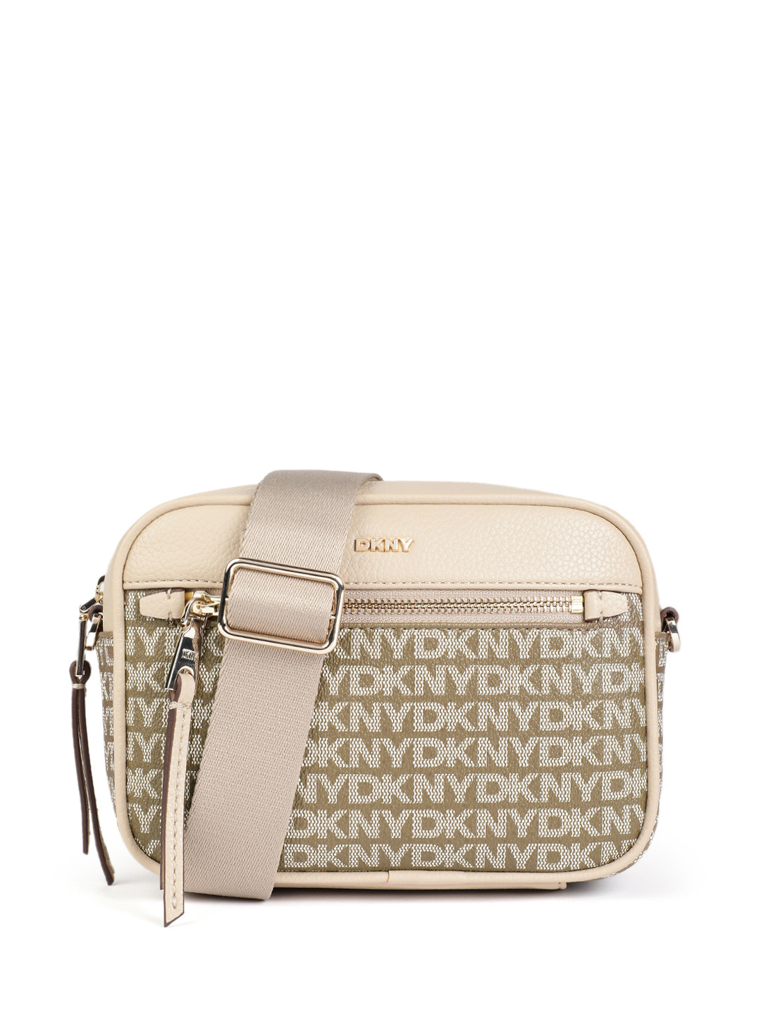 DKNY Brand Logo Printed Structured Sling Bag