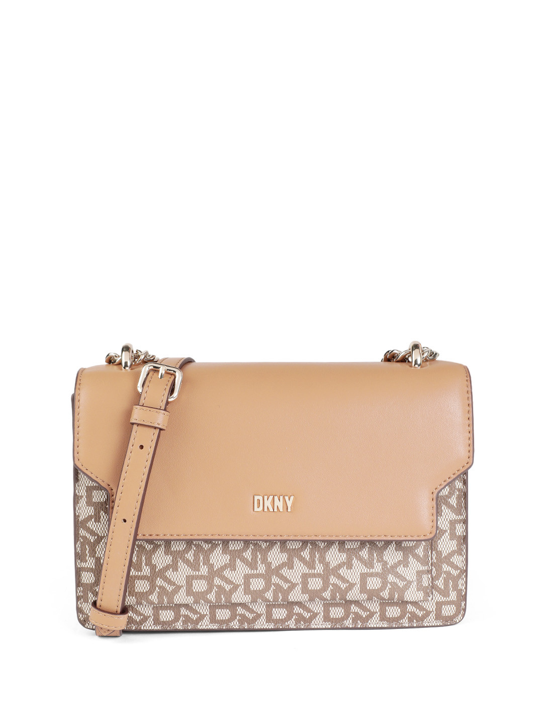DKNY Brand Logo Printed Structured Shoulder Bag