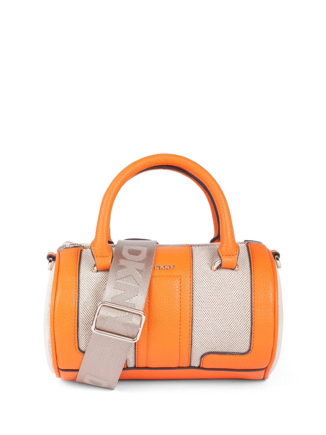 DKNY Textured Bowling Handheld Bag with a Detachable Sling Strap