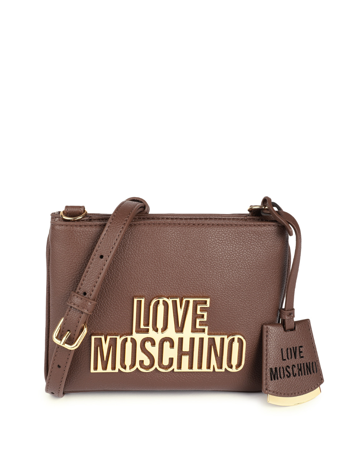 LOVE MOSCHINO Brand Logo Structured Sling Bag