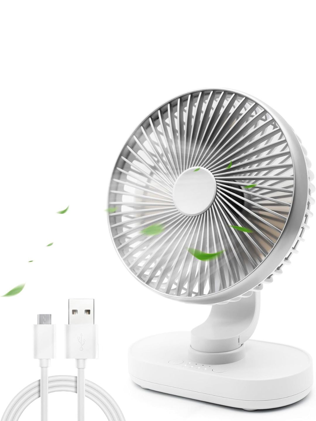 Sasimo Silver Table Fan