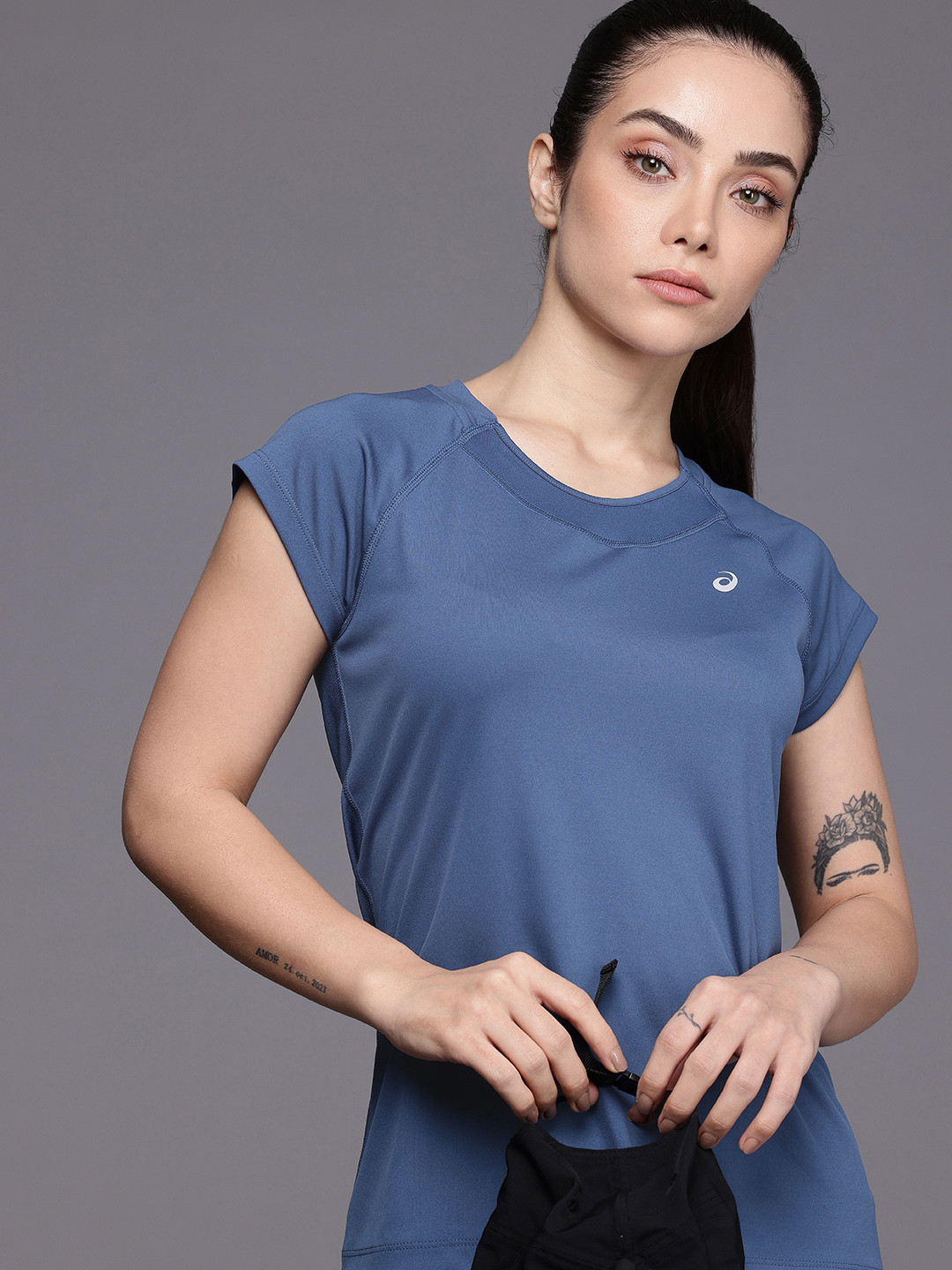 ASICS Raglan Sleeves Quick Drying & Moisture Wicking Slim Fit Running T-shirt