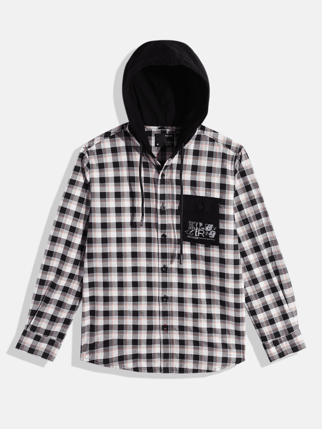 JUNIOR KILLER Boys Gingham Checks Checked Casual Shirt