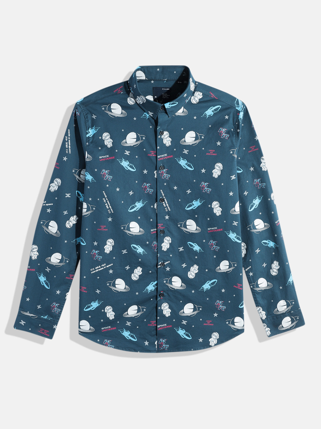 JUNIOR KILLER Boys Space Printed Casual Shirt