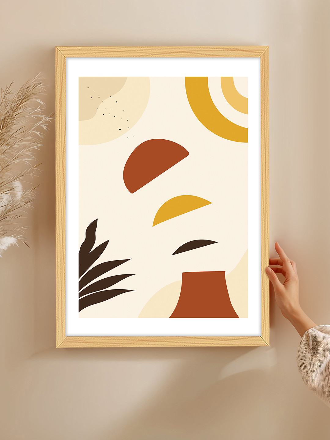 Art Street Beige & Brown 1 Piece Synthetic Wood Other Wall Paintings