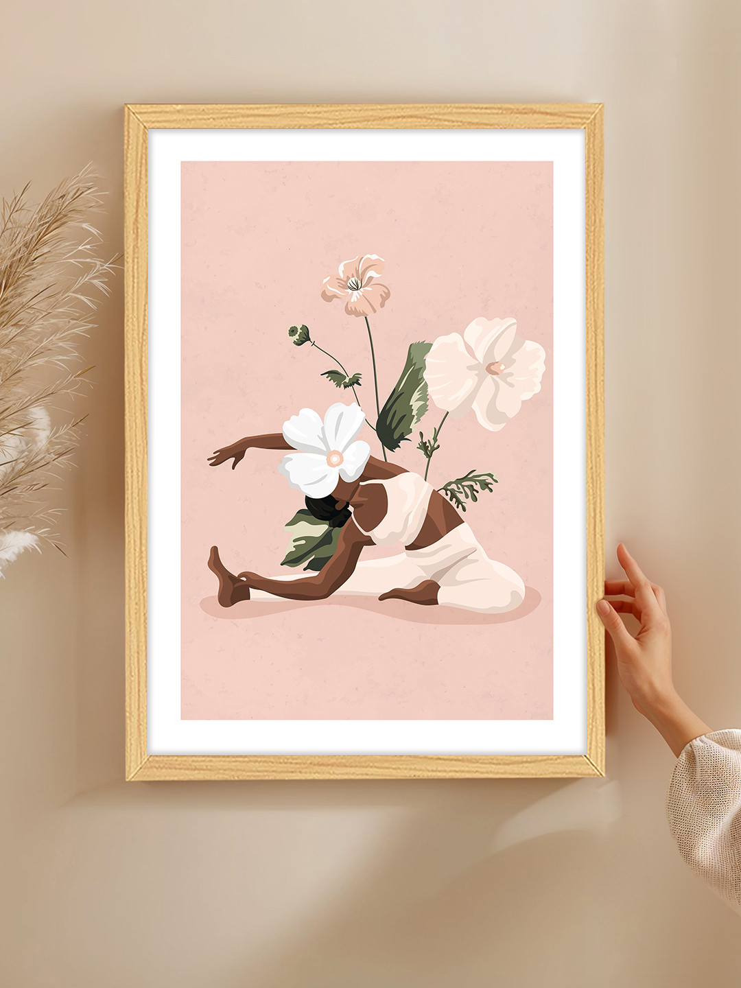 Art Street Boho Synthetic Wood Wall Rectangle Paintings Wall Art -16.9 x 22.9 In