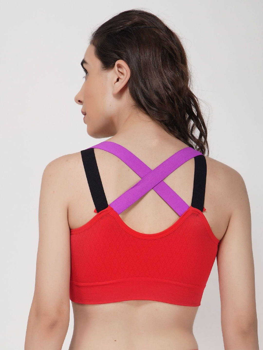 WAVE FASHION Women Sports Criss Cross Back Full Coverage Lightly Padded Bra