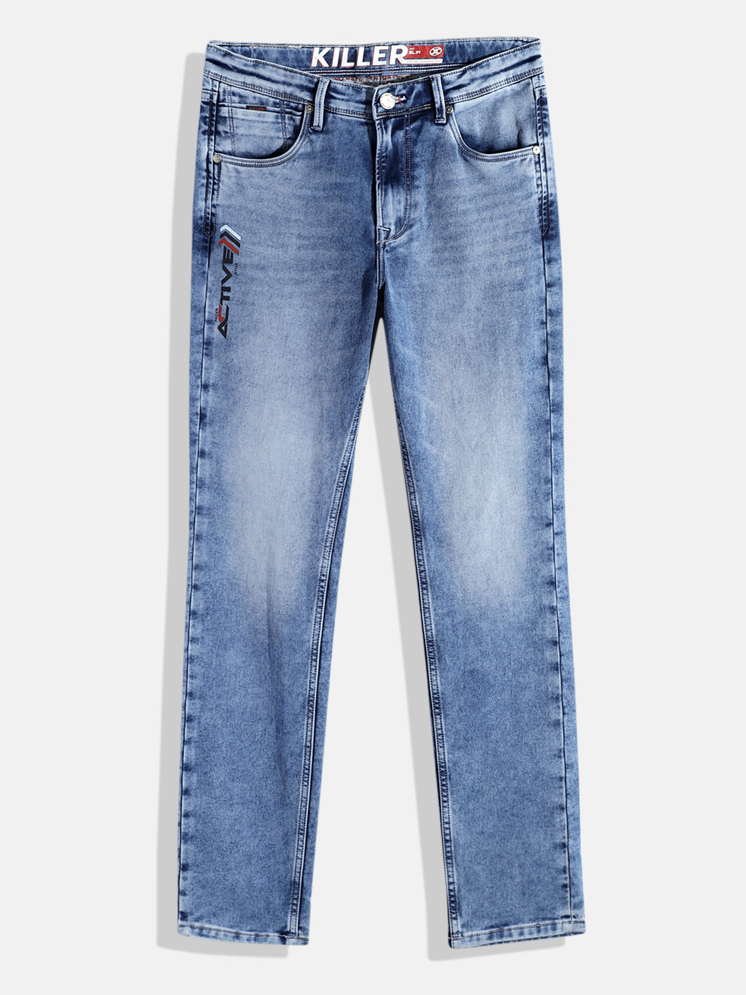 JUNIOR KILLER Boys Smart Slim Fit Light Fade Stretchable Jeans