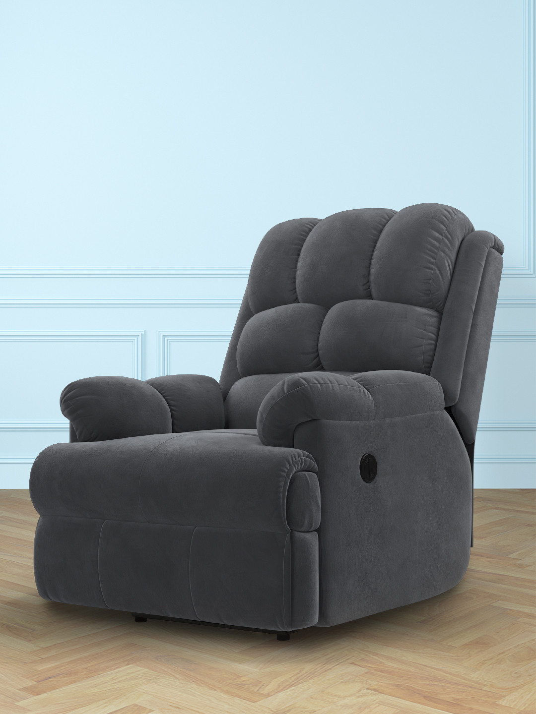 THE SLEEP COMPANY Grey Manual 1 Seater Recliner