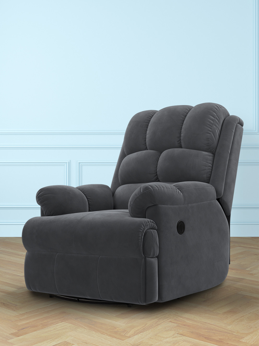 THE SLEEP COMPANY Grey Manual 1 Seater Recliner