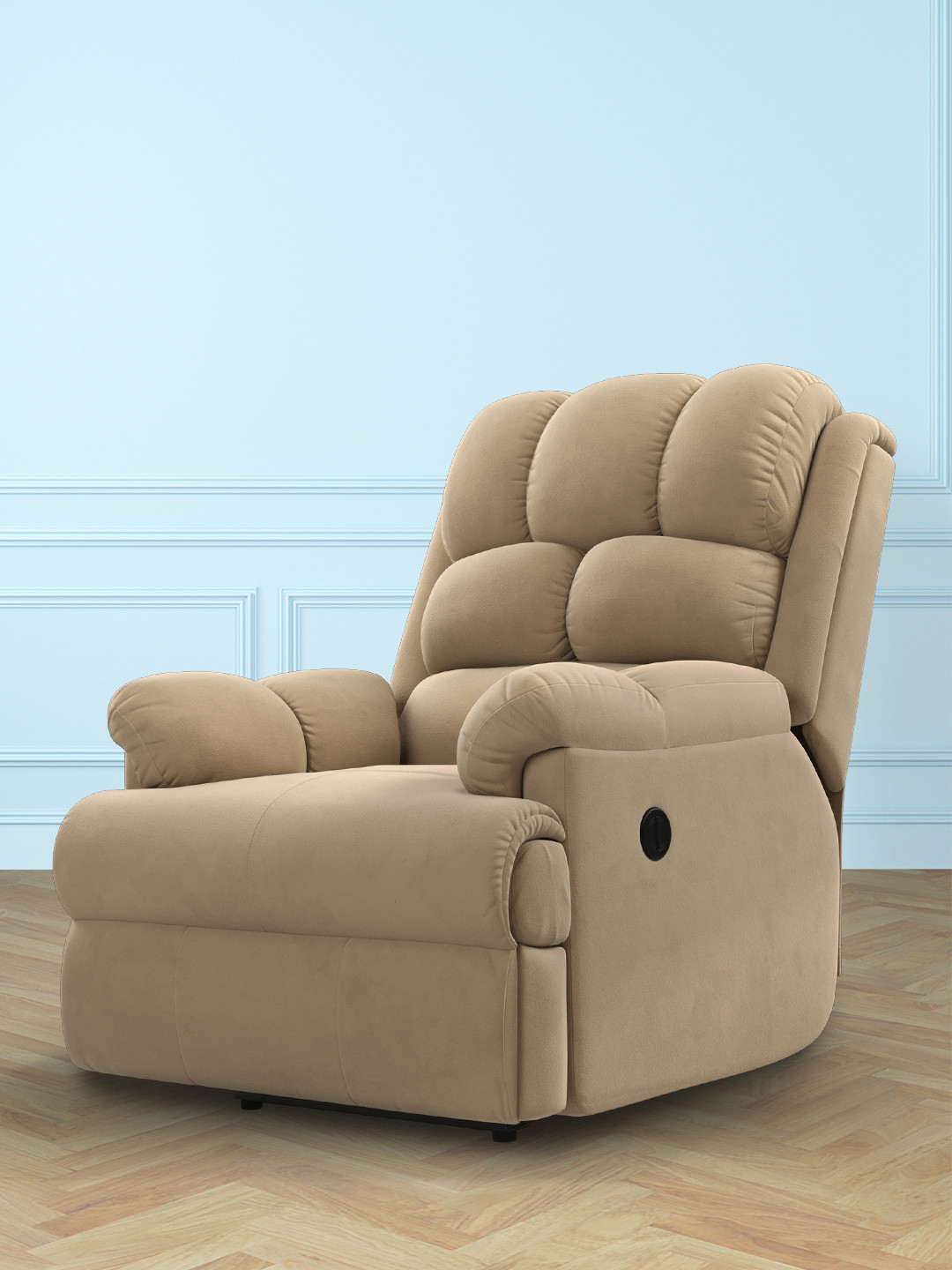 THE SLEEP COMPANY Beige Manual 1 Seater Recliner