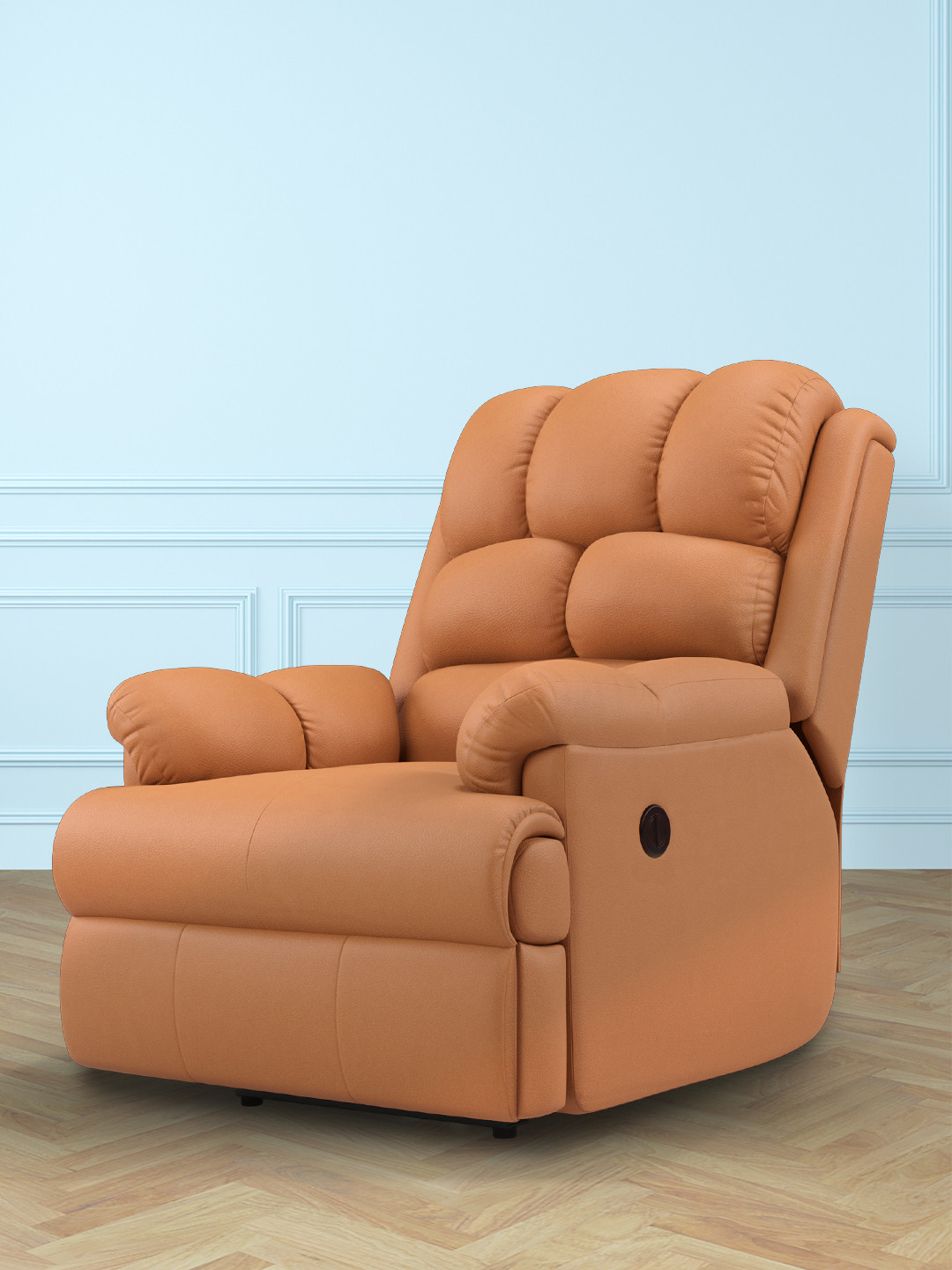 THE SLEEP COMPANY Tan Manual 1 Seater Recliner