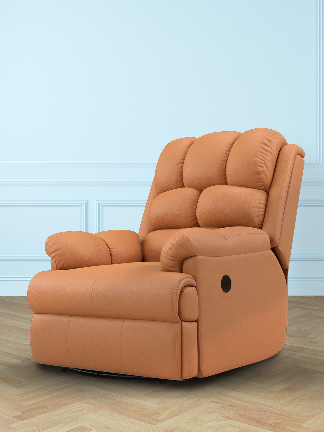 THE SLEEP COMPANY Tan Manual 1 Seater Recliner