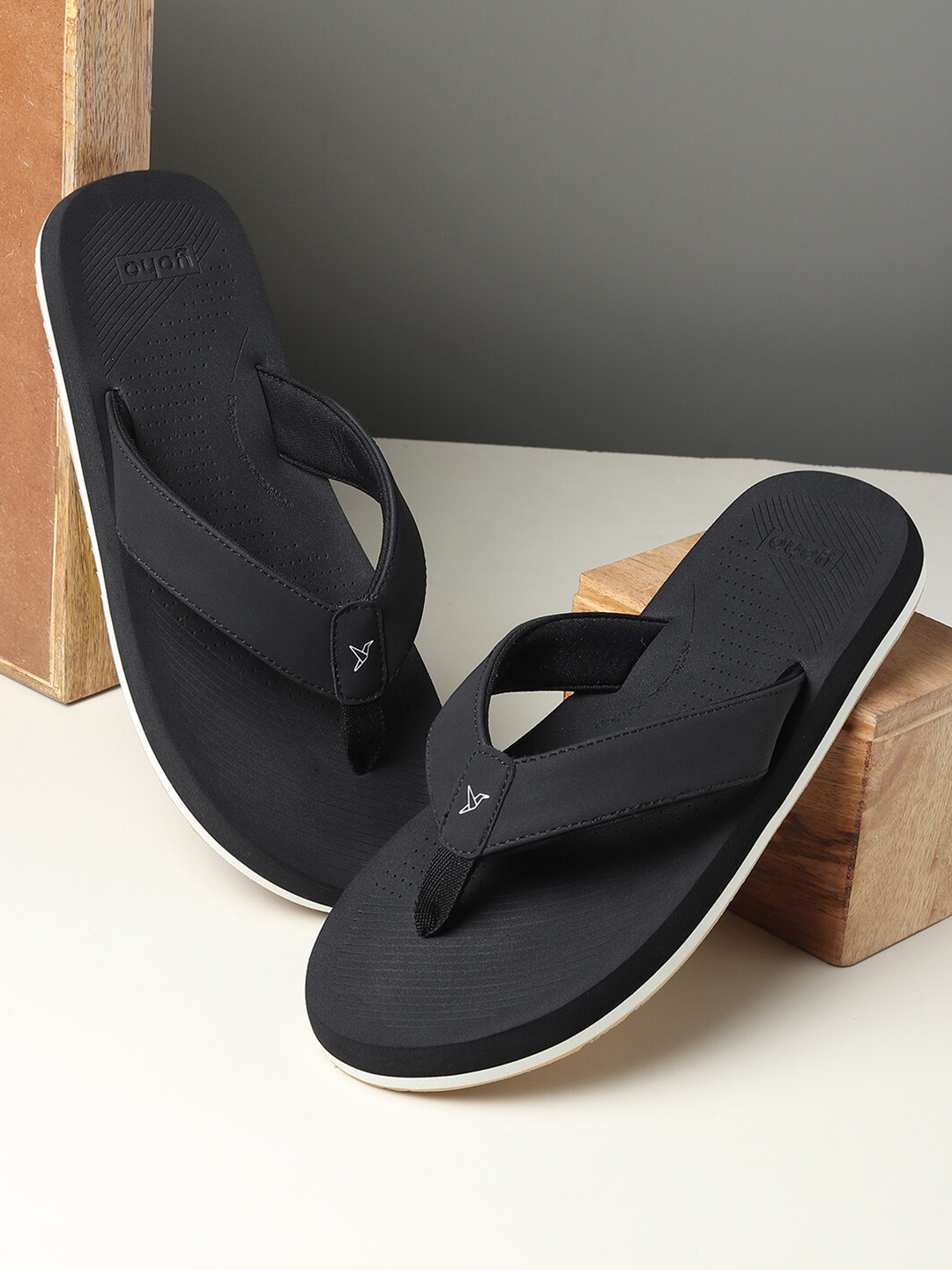 yoho Men Drift Soft Anti-Skid Lightweight Ortho Breathable Footpharma Footbed Slipper