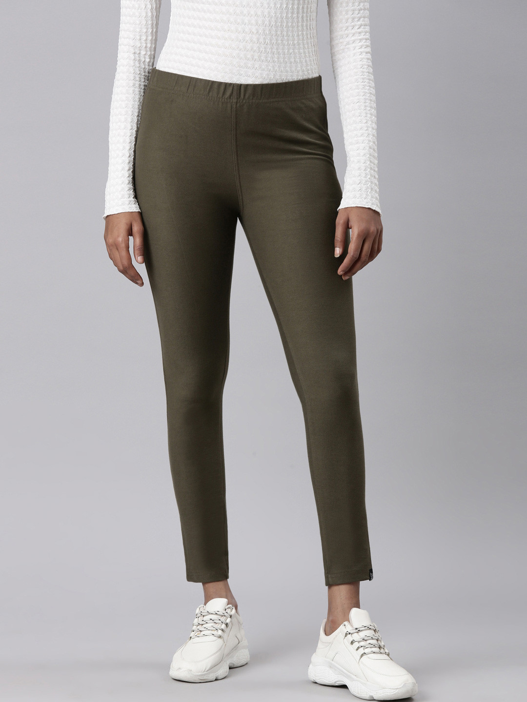 Twin Birds Jungle Green Women Coloured Skinny Fit Jegging